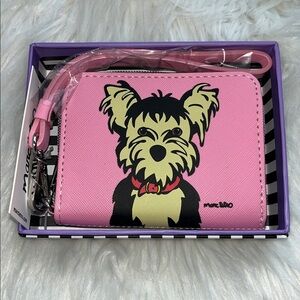 🆕 Marc Tetro Yorkie Dog Pink Wallet